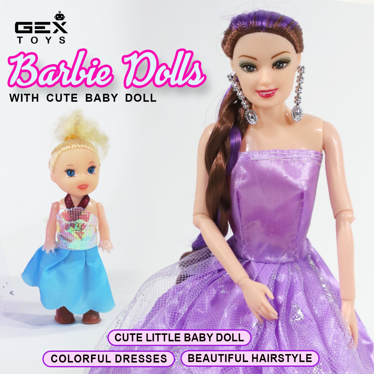 Barbie Doll With Adjustable Joints Cute Baby Doll Toy Dolls For Kids Gex Toys