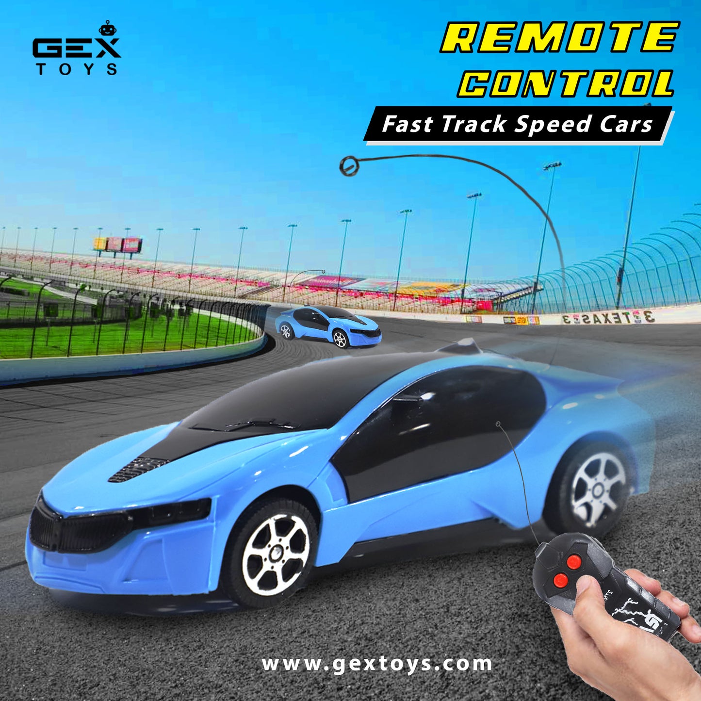 Remote Control High Speed Racing RC Car Toy for Kids | Blue