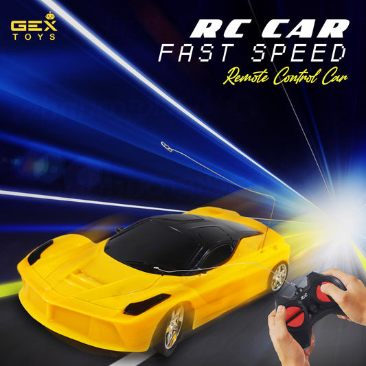 Remote Control RC Car High Speed Racing Toy for Kids | Yellow