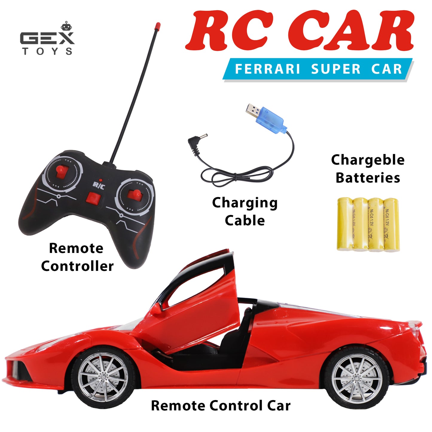 RC Super Car Racing Toys for Kids | Red Color | Kids RC Cars