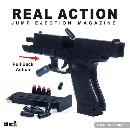 Jump Ejecting Magazine for Plastic Pistol Toy Gun with (2 Magazines)