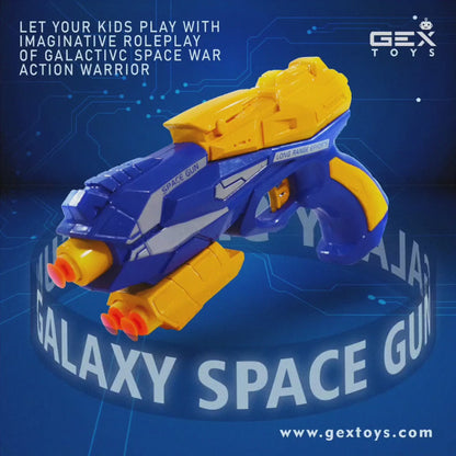 Space Gun Toy Weapon With 5 Soft Foam Stick Dart | Blue